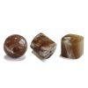 Natural Qiemo Sugar Variegated Nephrite Cylinder & Abacus Beads