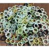 17-22mm Natural Xiu Jade (Serpentine Jade) Ring Band Spinner Beads, DIY Beads
