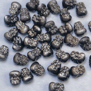 5-pieces Natural Silver Sheen Obsidian Pixiu Bead for DIY Jewelry Making
