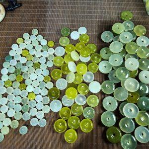 14-31mm Natural Xiu Jade (Serpentine Jade) Peace Donut Beads, DIY Beads