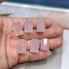 5-pieces Natural Rose Quartz Hexagonal Prism Bead for DIY Jewelry Making