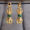 Gild S925 Sterling Silver Enamel Vajra Pendant Inlaid with Cubic Zirconia, Jewelry Accessories