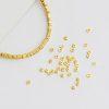 Gold Plated S925 Sterling Silver Square Disc Spacer Bead