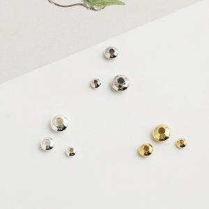 S925 Sterling Silver Saucer Abacus Flat Spacer Beads