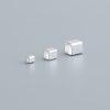 S925 Sterling Silver Short Square Cube Tube Spacer Beads