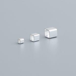 S925 Sterling Silver Short Square Cube Tube Spacer Beads