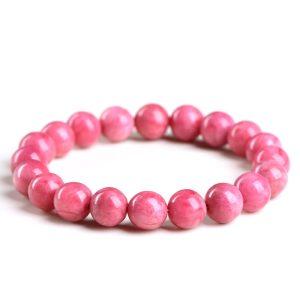 6mm - 11mm round shape 6A genuine natural rhodonite beaded bracelet
