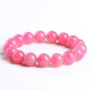 7mm - 12mm round shape 5A genuine natural rhodonite beaded bracelet