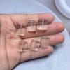 5-pieces Natural Clear Quartz Small Plain Tablet Beads for DIY Jewelry Making