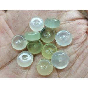 10-14mm Natural Variegated Xiu Jade (Serpentine) Donut Beads, DIY Bracelet Beads