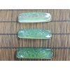5-pieces Natural White & Light Green Serpentine Carved Lotus Long Bar Slab Beads, DIY Bracelet Beads