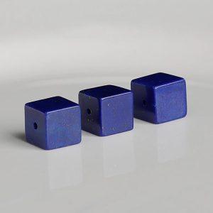 10-pieces Natural Lapis Lazuli Cube & Rectangle Bead DIY Jewelry Accessories