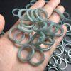 10-pieces Natural Light Blue‑Toned Jadeite Straight‑Cut Ring Bead