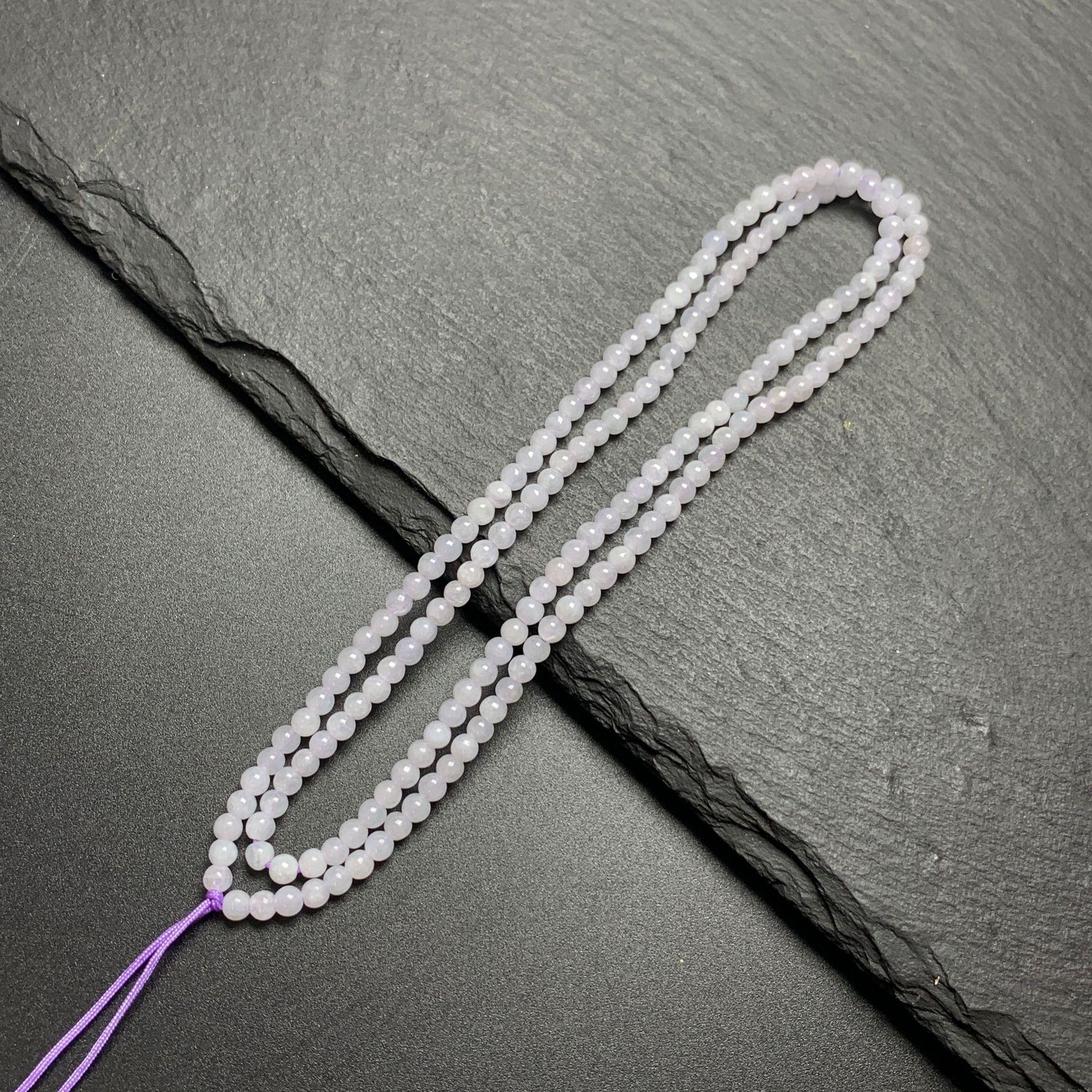 Simple Natural Icy Multicolor Jadeite Round Bead Strand, Necklace and Bracelet Making Accessories - Image 13