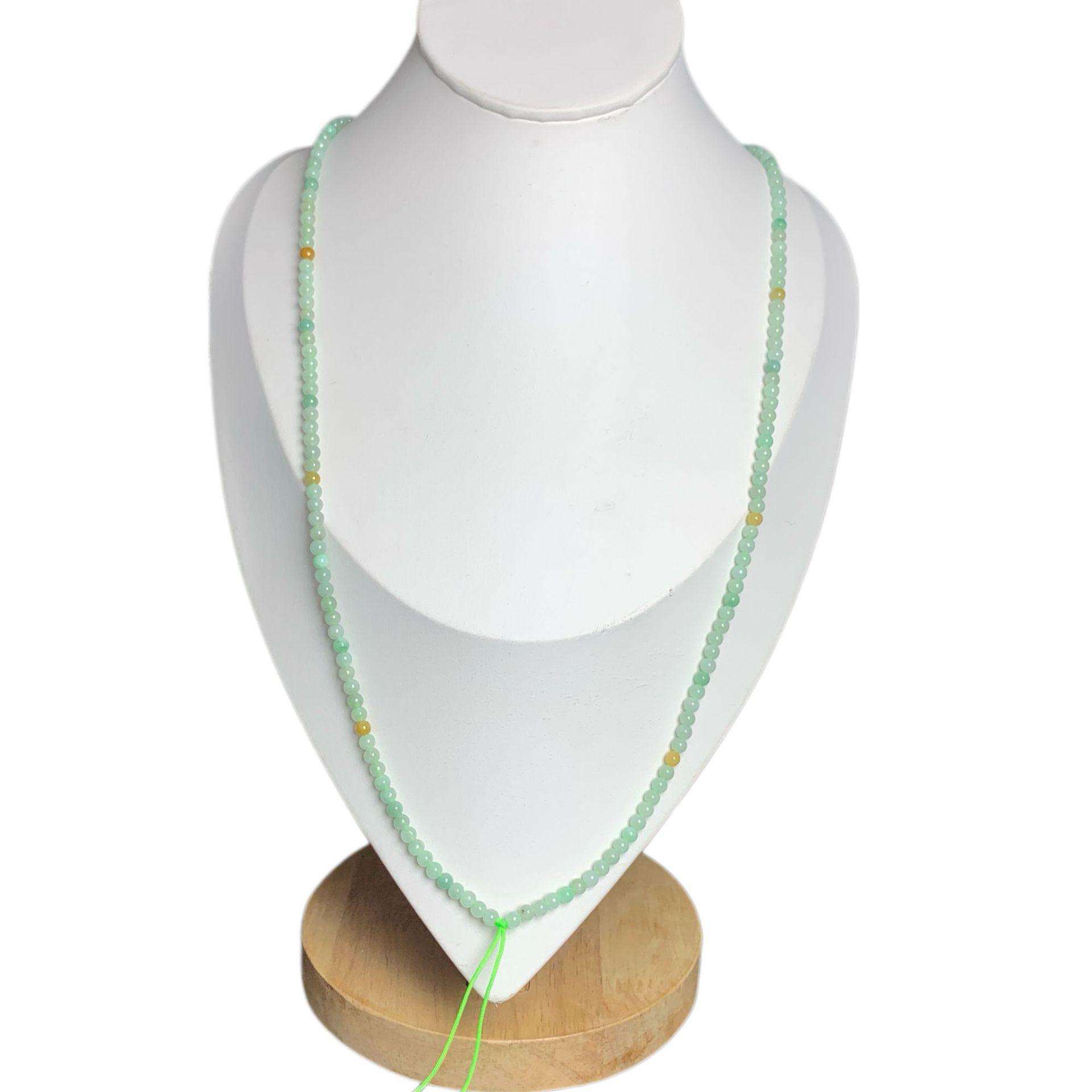 Simple Natural Icy Multicolor Jadeite Round Bead Strand, Necklace and Bracelet Making Accessories - Image 10