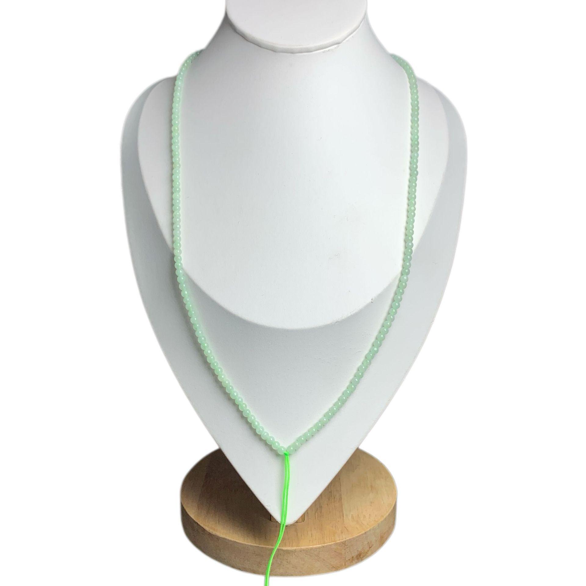 Simple Natural Icy Multicolor Jadeite Round Bead Strand, Necklace and Bracelet Making Accessories - Image 9