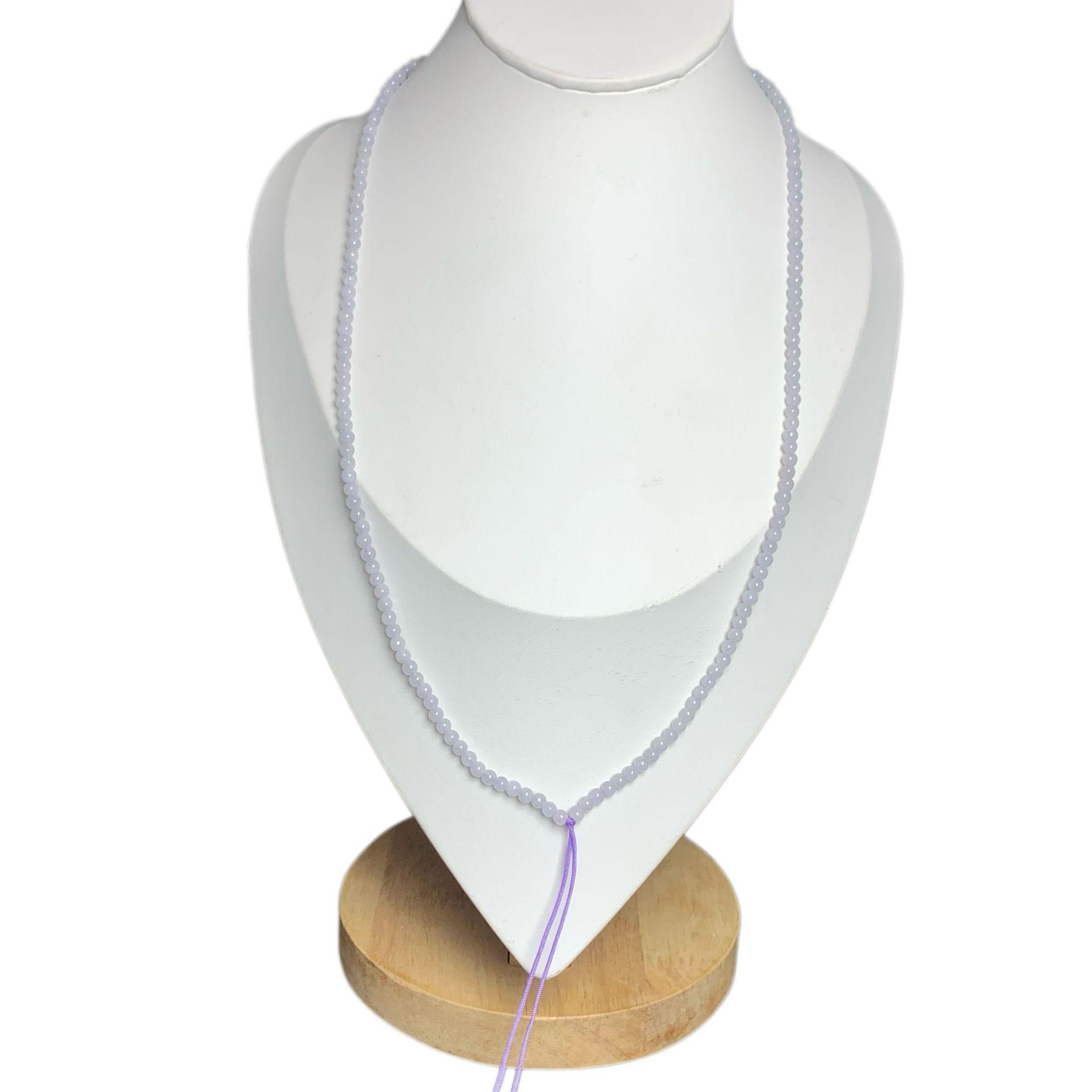Simple Natural Icy Multicolor Jadeite Round Bead Strand, Necklace and Bracelet Making Accessories - Image 8