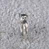 S925 Sterling Silver Leopard Open Sliding Ring Bead, DIY Jewelry Accessories