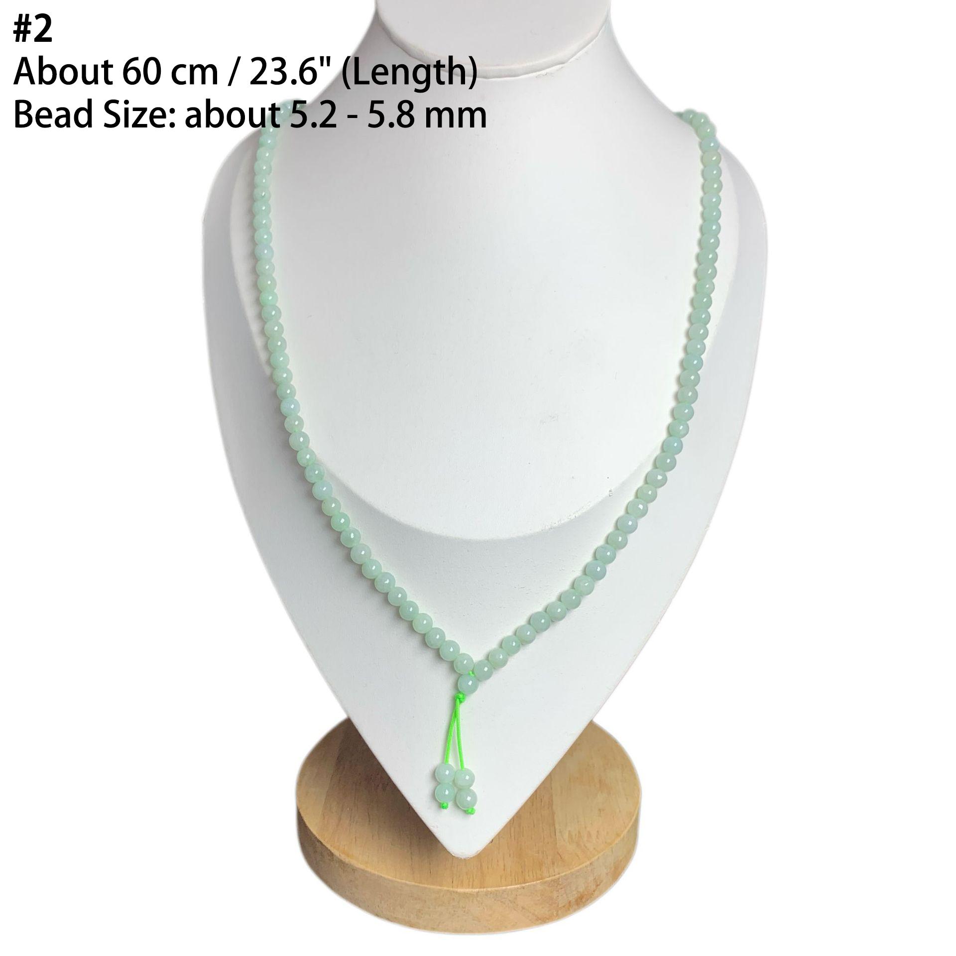 Simple Natural Icy Multicolor Jadeite Round Bead Strand, Necklace and Bracelet Making Accessories - Image 4