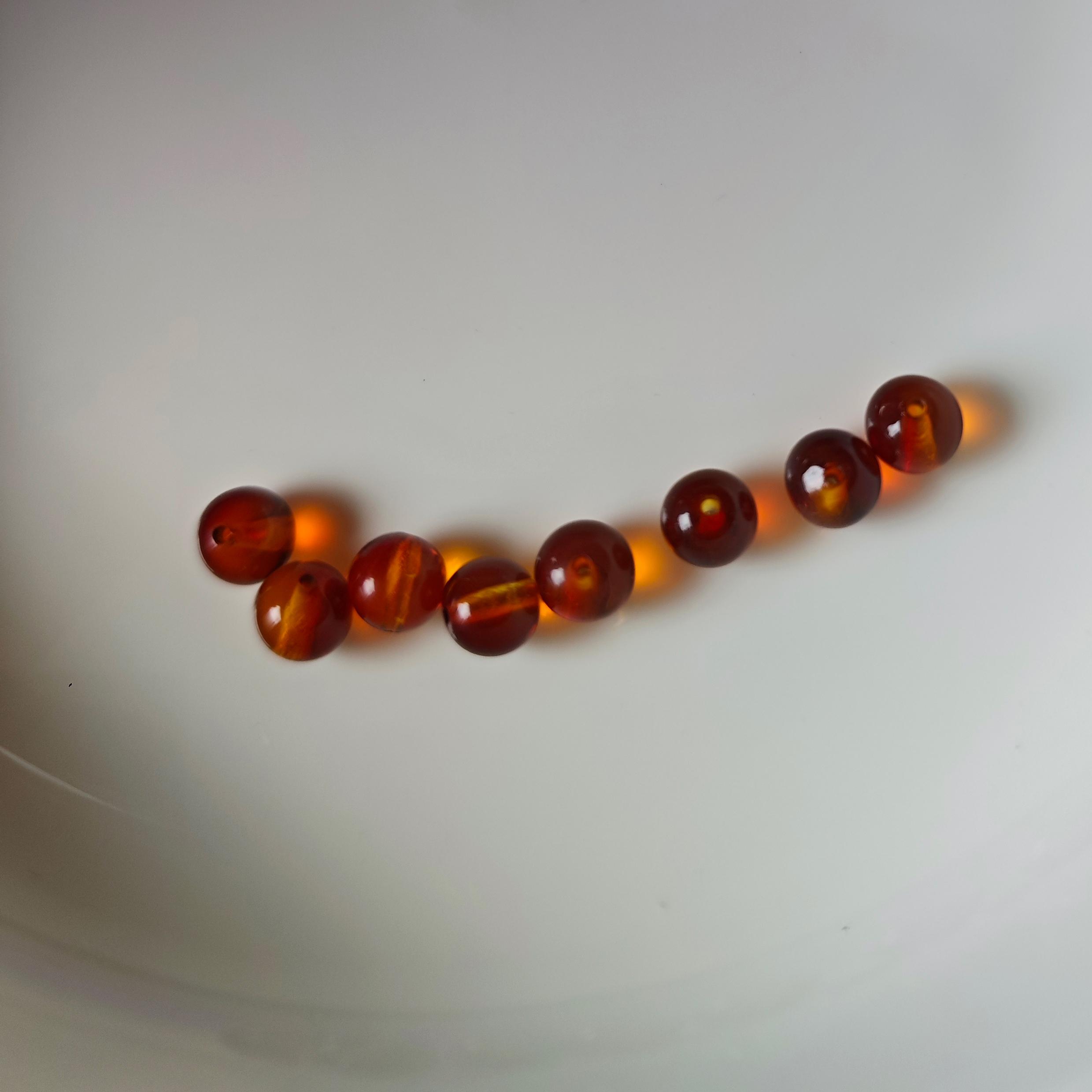 6-16mm Natural Mexican Red Blue Amber Round Beads, No Impurities No Cracks, Pure Quality, DIY Bracelet Beads, Jewelry Inlay Beads - Image 2