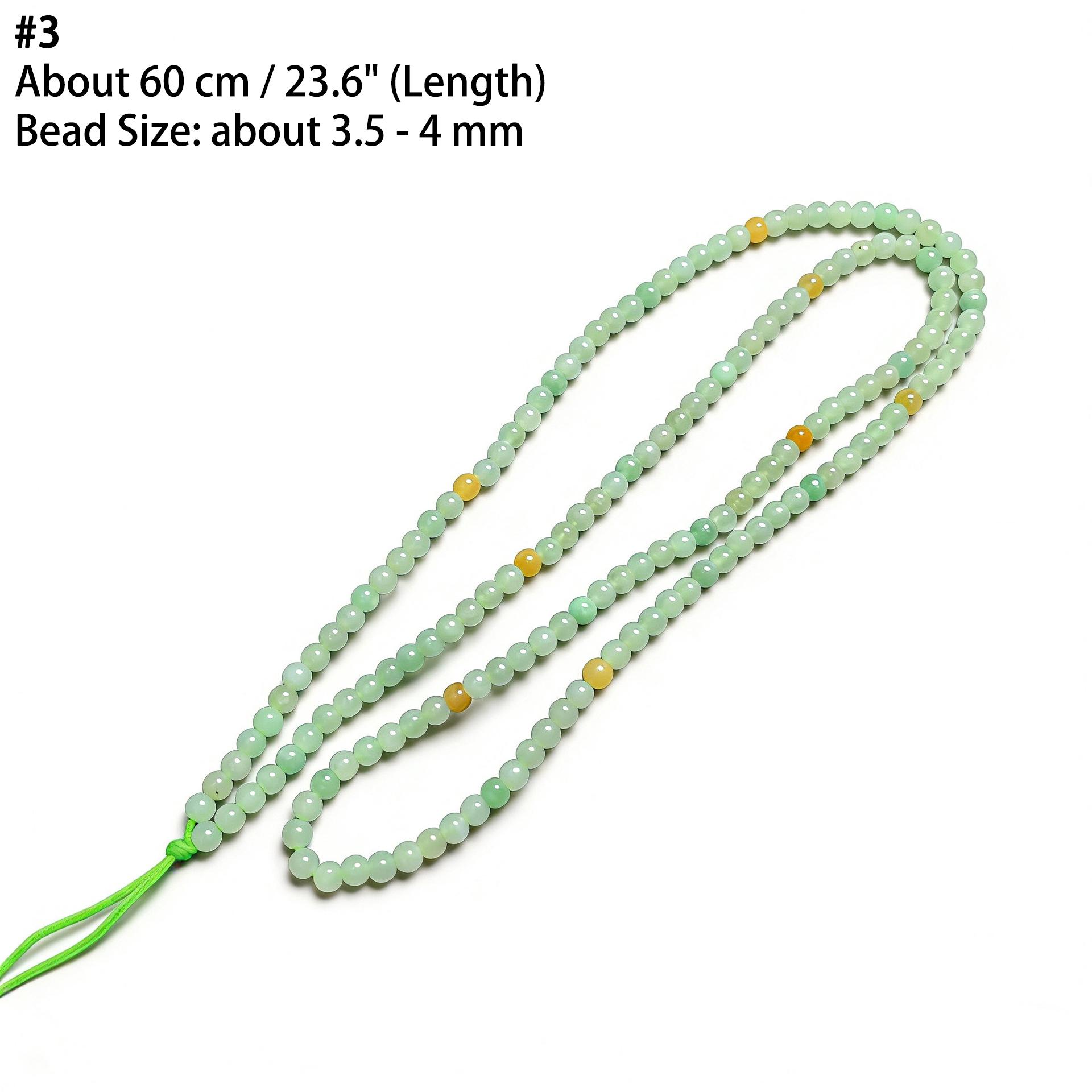 Simple Natural Icy Multicolor Jadeite Round Bead Strand, Necklace and Bracelet Making Accessories - Image 5