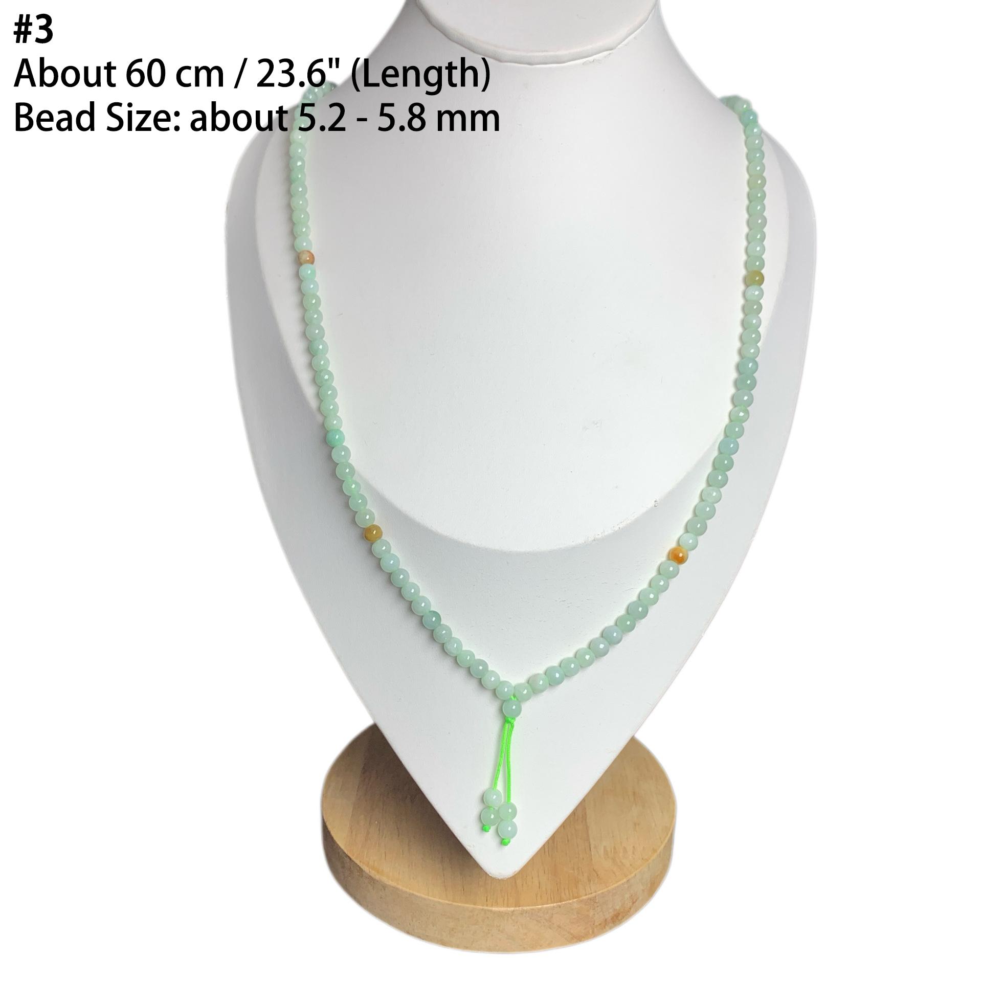 Simple Natural Icy Multicolor Jadeite Round Bead Strand, Necklace and Bracelet Making Accessories - Image 5