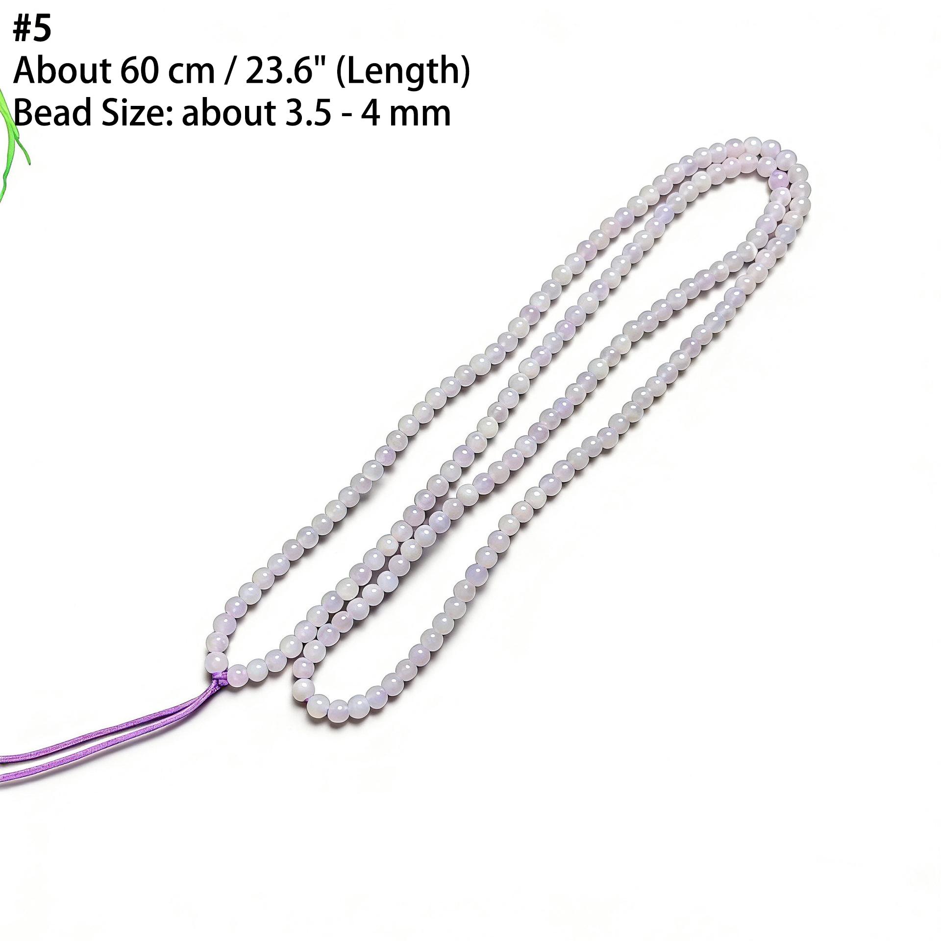 Simple Natural Icy Multicolor Jadeite Round Bead Strand, Necklace and Bracelet Making Accessories - Image 7