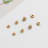 Gold Plated S925 Silver Mini Flower Spacer Loose Beads DIY Jewelry Findings