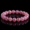 7mm - 14mm round shape 7A natural Madagascar rose quartz beaded bracelet