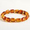 7mm - 9mm Natural Baltic Floral Amber Freeform Beaded Bracelet