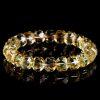 11 * 8mm Natural Citrine Faceted Oval Beaded Bracelet