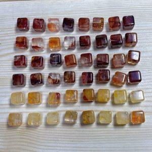 Natural Phantom Quartz Cube Beads DIY Jewelry Findings