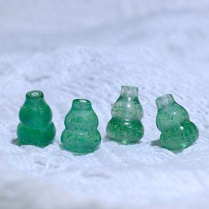 AAA Natural Green Strawberry Quartz Gourd Spacer Beads