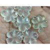5-pieces Natural Xiu Jade (Serpentine) Carved Four Leaf Clover Small Pendant Beads