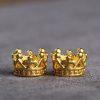 Gold Plated S925 Silver Hollow Crown Spacer Loose Beads DIY Jewelry Findings