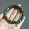 AAA Natural Green Nephrite Bamboo Joint Beaded Bracelet