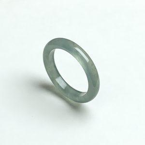 AAA Natural Blue Water Jadeite Plain Band Ring Bead