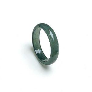AAA Natural Ice Blue Water Jadeite Plain Band Ring Bead