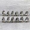 S925 Sterling Silver Chinese 12 Zodiac Slider Ring Spacer Bead