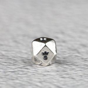 Solid S925 Sterling Silver Tang Style Multi-Faceted Spacer Bead