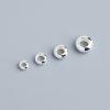 S925 Sterling Silver Abacus Spacer Bead, Flat Wheel Bead