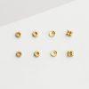 Gold-Plated S925 Sterling Silver Mini Round Flower Spacer Bead & Spacer Washer