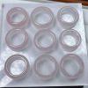 Natural Rose Quartz Slider Ring Charm Bead DIY Jewelry Findings