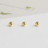 Gold Plated 999 Fine Silver Plain Smooth Round Loose Beads DIY Findings