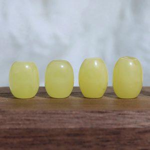 Natural Chicken Fat Yellow Beeswax Amber Barrel Loose Beads