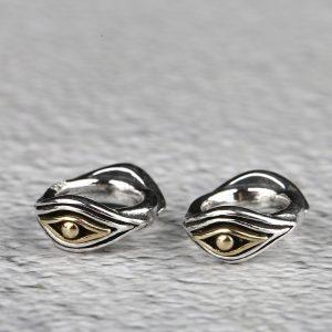 S925 Sterling Silver Eye of Horus Wheel Spacer Loose Bead