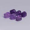 2-Pieces Natural Amethyst Pi Yao Pixiu Animal Spacer Beads