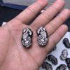 5-Pieces Natural Silver Sheen Obsidian Pi Yao Pixiu Animal Spacer Bead