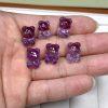 5-Pieces Natural Amethyst Bear Spacer Beads