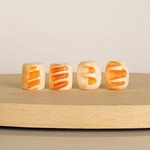 Natural Bullmouth Helmet Oval Barrel Loose Beads